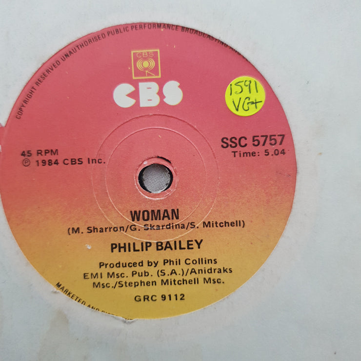Philip Bailey Duet With Phil Collins ‎– Easy Lover - Vinyl 7" Record - Very-Good+ Quality (VG+) - C-Plan Audio