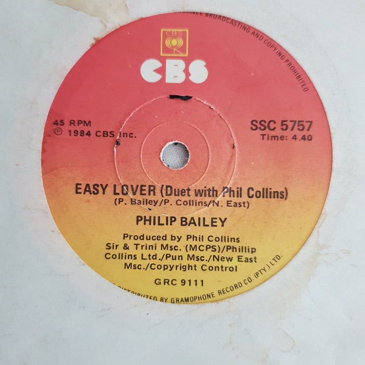 Philip Bailey Duet With Phil Collins ‎– Easy Lover - Vinyl 7" Record - Very-Good+ Quality (VG+) - C-Plan Audio