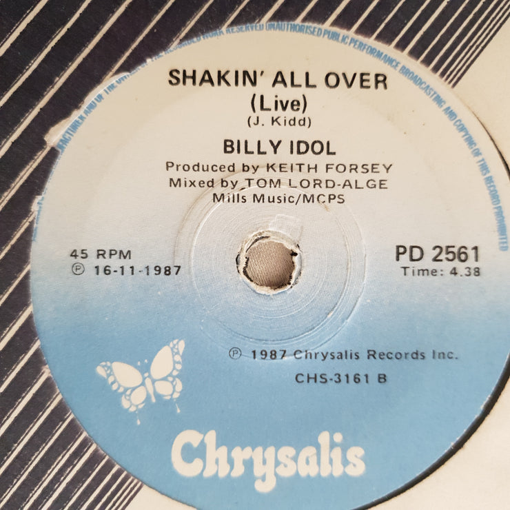 Billy Idol ‎– Mony Mony (Live) - Vinyl 7" Record - Opened  - Very-Good Quality (VG) - C-Plan Audio