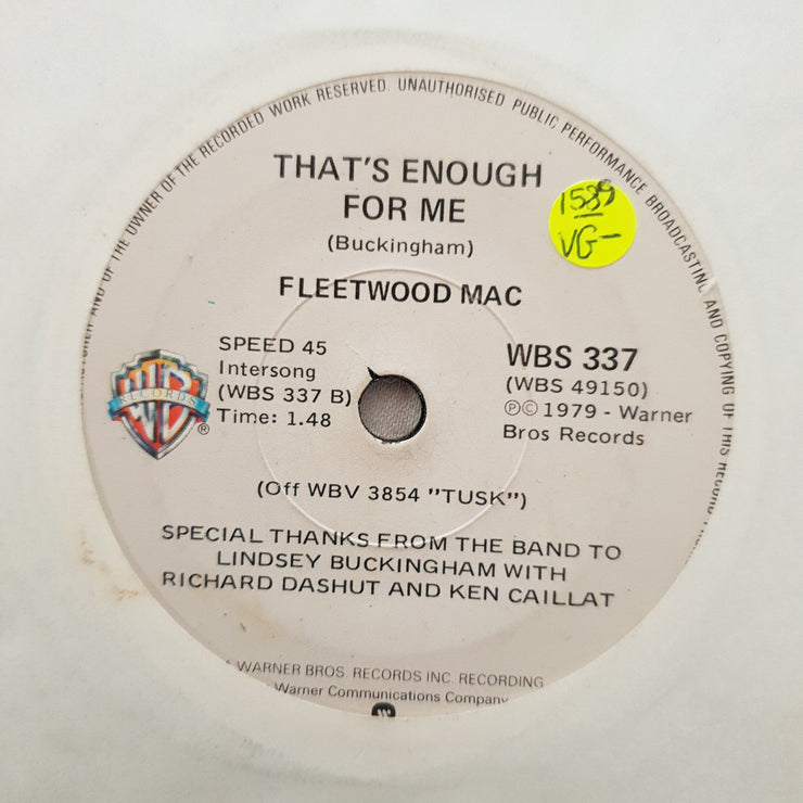 Fleetwood Mac ‎– Sara - Vinyl 7" Record - Very-Good- Quality (VG-) - C-Plan Audio