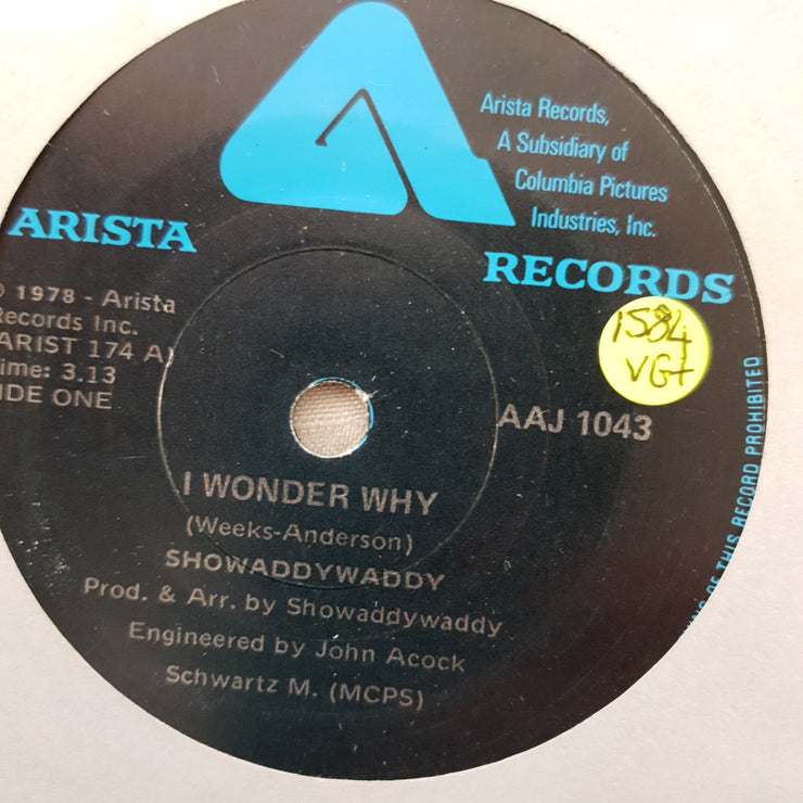 Showaddywaddy ‎– I Wonder Why - Vinyl 7" Record - Very-Good+ Quality (VG+) - C-Plan Audio