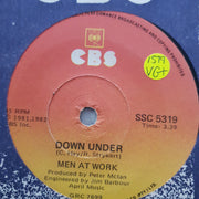 Men At Work ‎– Down Under - Vinyl 7" Record - Very-Good+ Quality (VG+) - C-Plan Audio