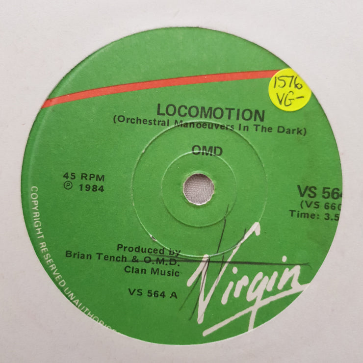 OMD ‎– Locomotion - Vinyl 7" Record - Very-Good- Quality (VG-) - C-Plan Audio