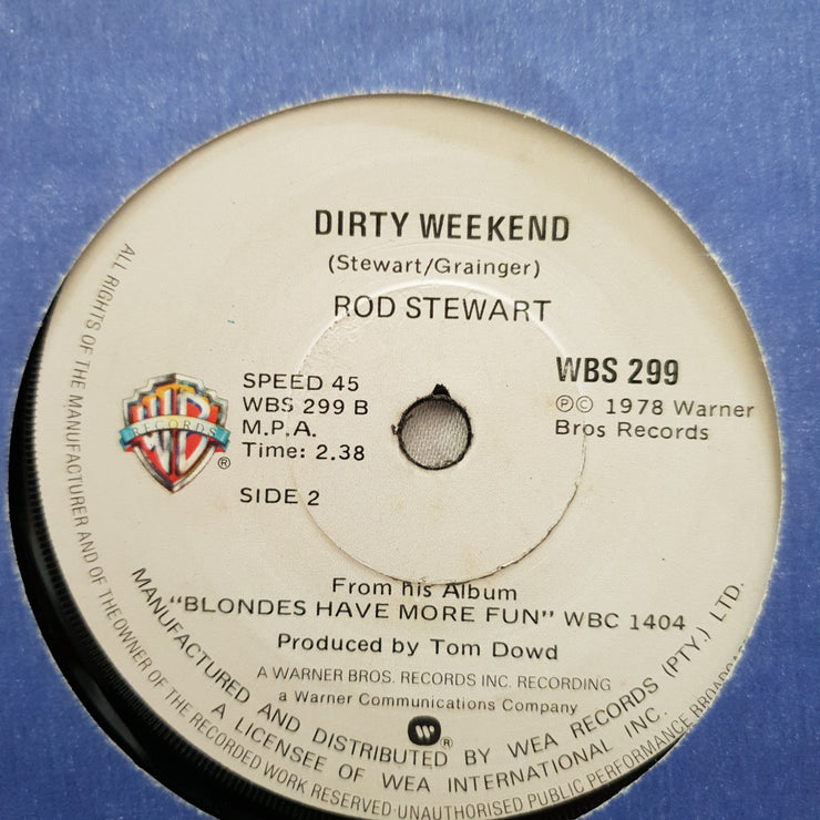 Rod Stewart ‎– Da 'Ya' Think I'm - Vinyl 7" Record - Very-Good+ Quality (VG+) - C-Plan Audio