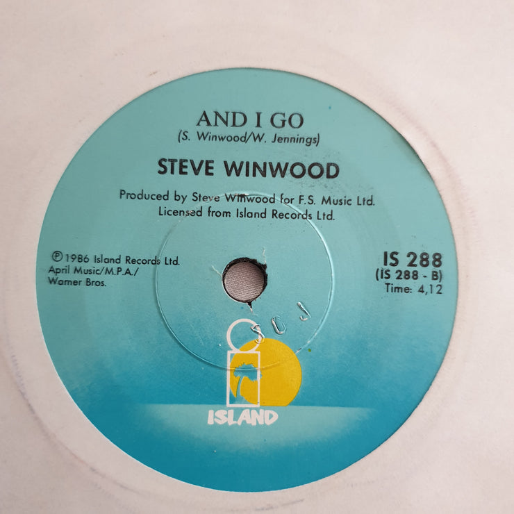 Steve Winwood ‎– Higher Love - Vinyl 7" Record - Very-Good+ Quality (VG+) - C-Plan Audio