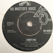Kyu Sakamoto ‎– Sukiyaki - Vinyl 7" Record - Very-Good- Quality (VG-) - C-Plan Audio