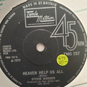 Stevie Wonder ‎– Heaven Help Us All - Vinyl 7" Record - Very-Good- Quality (VG-) - C-Plan Audio