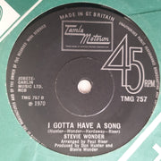 Stevie Wonder ‎– Heaven Help Us All - Vinyl 7" Record - Very-Good- Quality (VG-) - C-Plan Audio