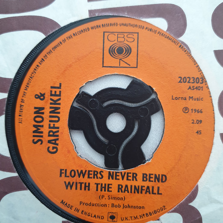 Simon & Garfunkel ‎– I Am A Rock - Vinyl 7" Record - Very-Good+ Quality (VG+) - C-Plan Audio