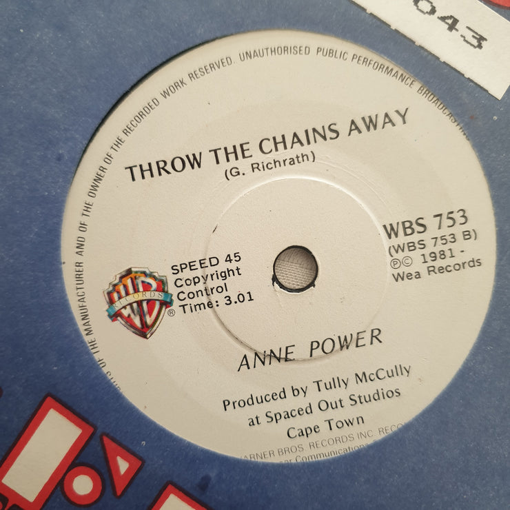 Anne Power ‎– Livin' Your Life In Yesterday - Vinyl 7" Record - Very-Good+ Quality (VG+) - C-Plan Audio