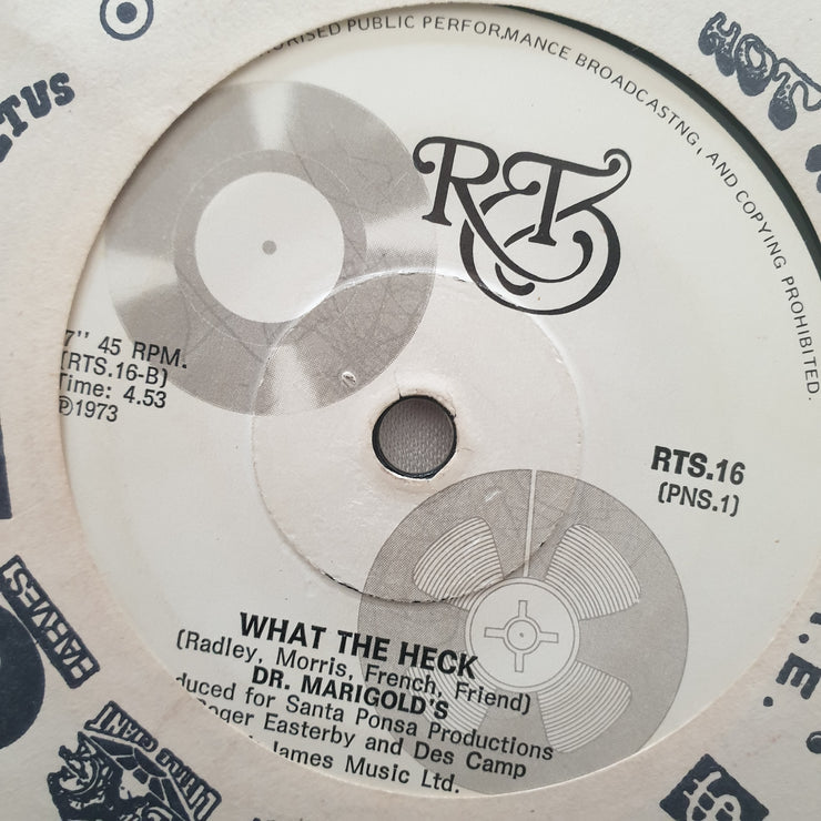 Dr. Marigold's ‎– Hello Girl / What The Heck - Vinyl 7" Record - Opened  - Very-Good Quality (VG) - C-Plan Audio