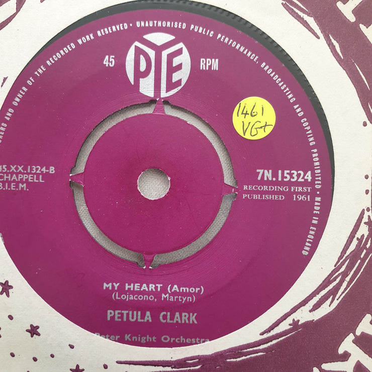 Petula Clark ‎– My Heart / Sailor - Vinyl 7" Record - Very-Good+ Quality (VG+) - C-Plan Audio