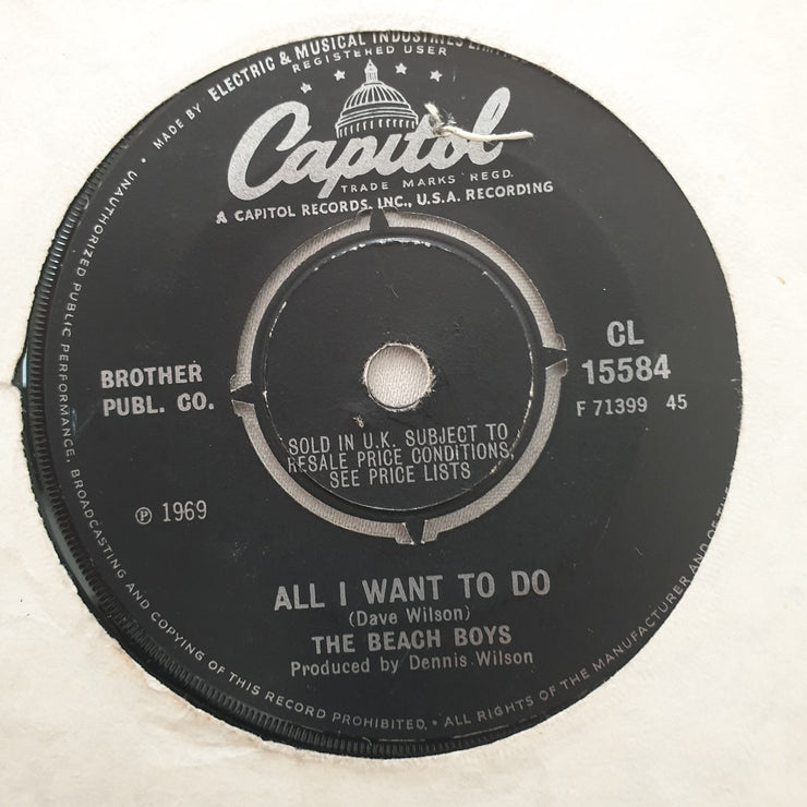 The Beach Boys ‎– I Can Hear Music - Vinyl 7" Record - Very-Good+ Quality (VG+) - C-Plan Audio