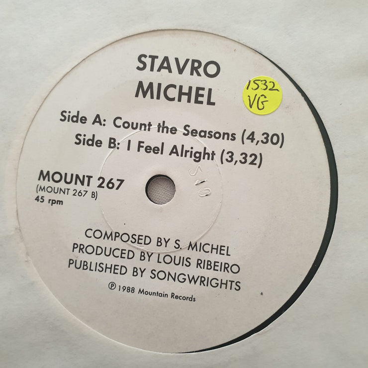 Stavro Michel ‎– Count The Seasons - Vinyl 7" Record - Opened  - Very-Good Quality (VG) - C-Plan Audio