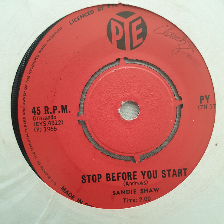 Sandie Shaw ‎– Nothing Comes Easy - Vinyl 7" Record - Opened  - Very-Good Quality (VG) - C-Plan Audio