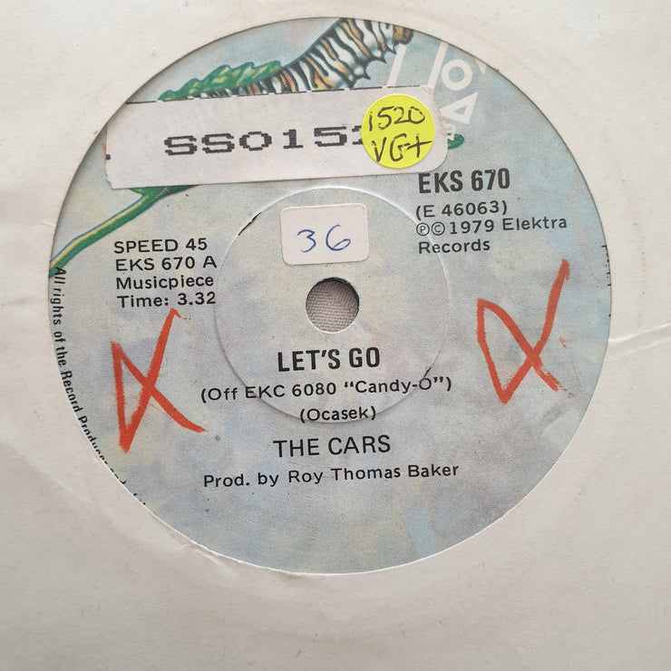 The Cars ‎– Let's Go - Vinyl 7" Record - Very-Good+ Quality (VG+) - C-Plan Audio