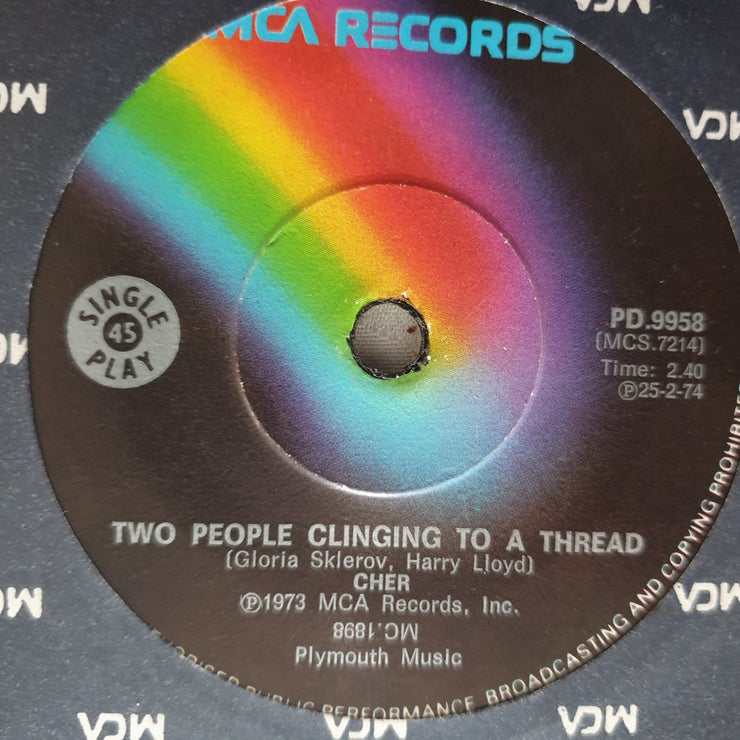 Cher ‎– Dark Lady - Vinyl 7" Record - Very-Good+ Quality (VG+) - C-Plan Audio