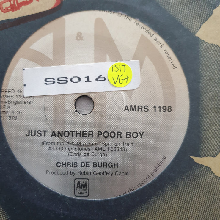 Chris de Burgh ‎– A Spaceman Came Travelling - Vinyl 7" Record - Very-Good+ Quality (VG+) - C-Plan Audio