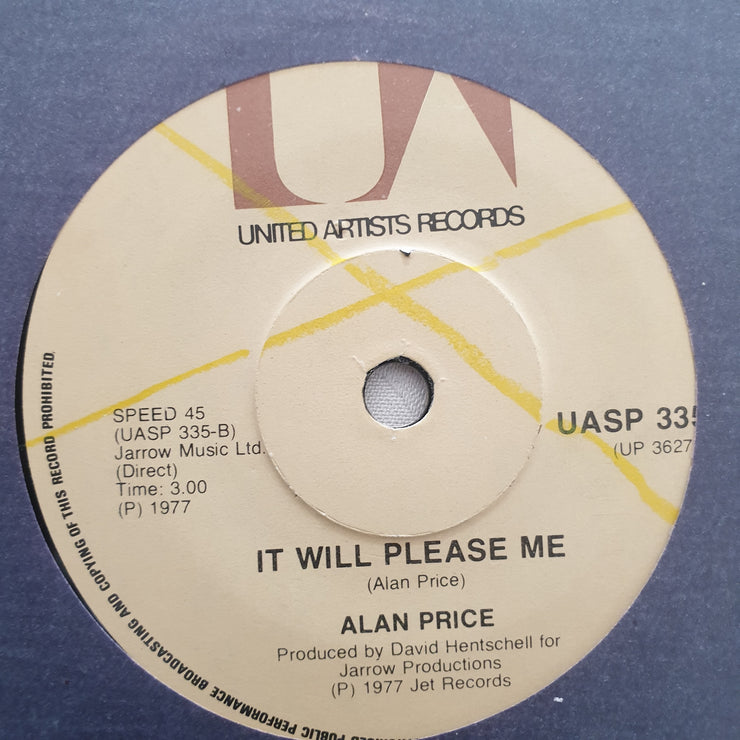 Alan Price ‎– Meet The People - Vinyl 7" Record - Very-Good+ Quality (VG+) - C-Plan Audio