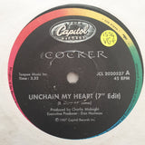 Joe Cocker ‎– Unchain My Heart - Vinyl 7" Record - Very-Good+ Quality (VG+) - C-Plan Audio