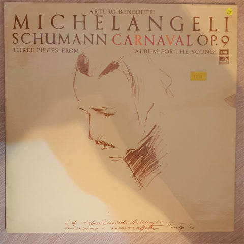 Arturo Benedetti Michelangeli, Robert Schumann – Carnaval, op. 9 Three Pieces - Album for the Young -  Vinyl LP Record - Very-Good+ Quality (VG+)