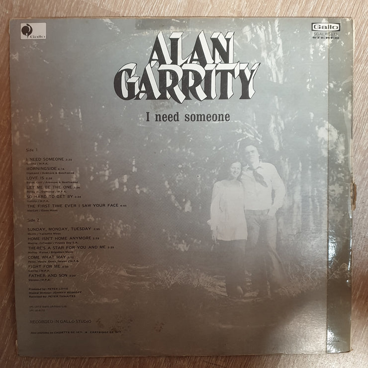 Alan Garrity ‎– I Need Someone - Vinyl LP - Opened  - Very-Good Quality (VG) - C-Plan Audio