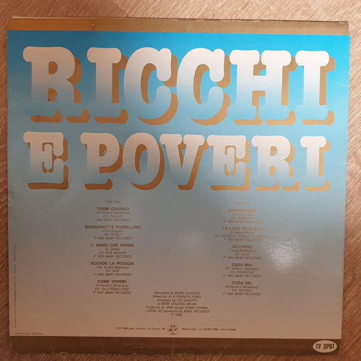 Ricchi E Poveri ‎– Dimmi Quando -  Vinyl LP Record - Opened  - Very-Good+ Quality (VG+) - C-Plan Audio