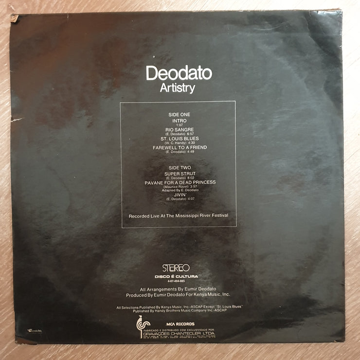 Deodato ‎– Artistry  - Vinyl LP Record - Opened  - Very-Good- Quality (VG-) - C-Plan Audio