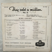 Bing Crosby ‎– They Sold A Million - No.8 - Vinyl 7" Record - Very-Good- Quality (VG-) - C-Plan Audio