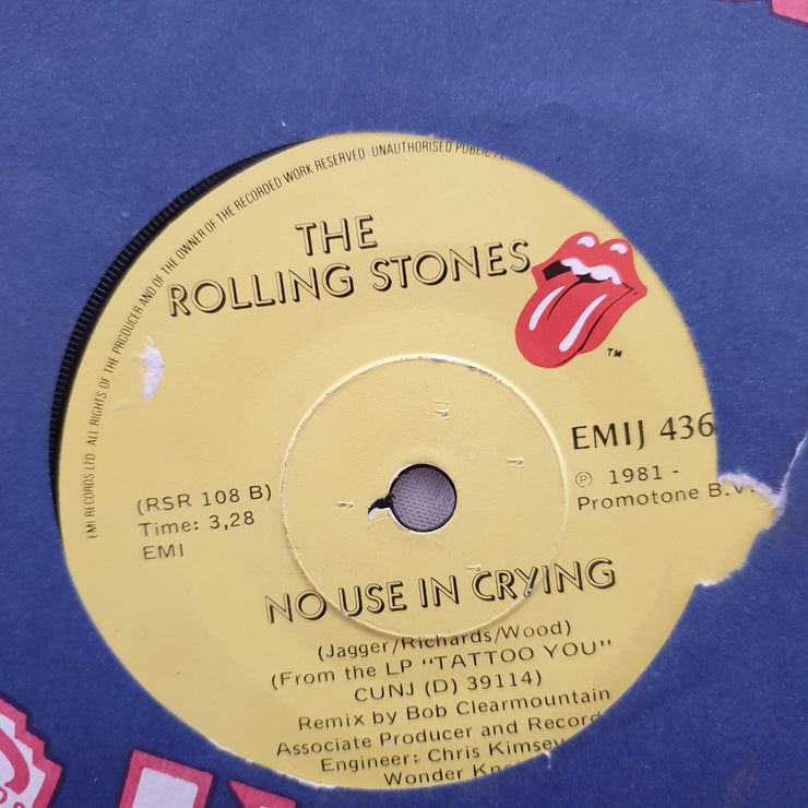 The Rolling Stones ‎– Start Me Up - Vinyl 7" Record - Very-Good+ Quality (VG+) - C-Plan Audio
