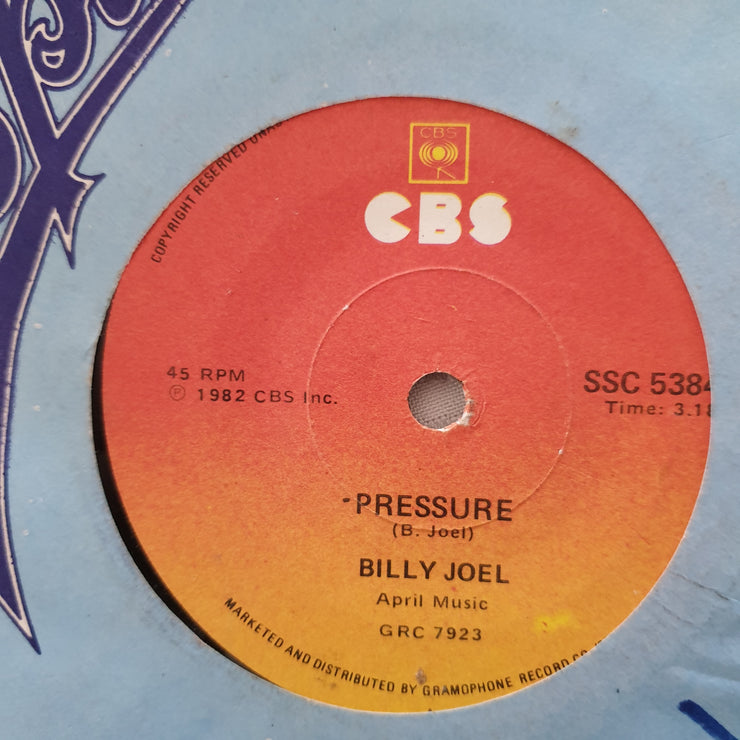 Billy Joel ‎– Pressure - Vinyl 7" Record - Very-Good+ Quality (VG+) - C-Plan Audio