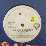 a-ha ‎– The Living Daylights - Vinyl 7" Record - Very-Good+ Quality (VG+) - C-Plan Audio