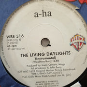 a-ha ‎– The Living Daylights - Vinyl 7" Record - Very-Good+ Quality (VG+) - C-Plan Audio