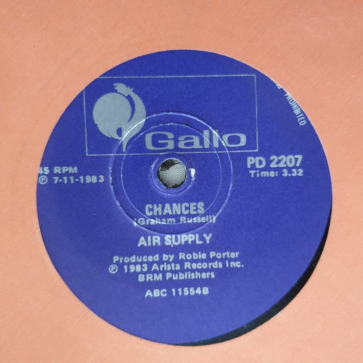 Air Supply ‎– Making Love Out Of Nothing At All - Vinyl 7" Record - Very-Good+ Quality (VG+) - C-Plan Audio