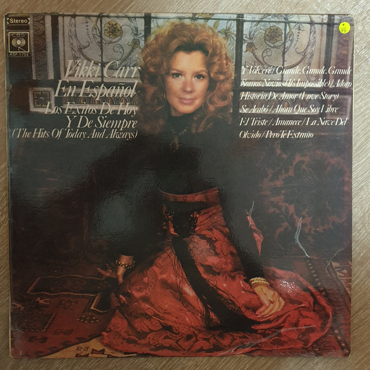 Vikki Carr ‎– Vikki Carr En Español: Los Exitos De Hoy Y De Siempre (The Hits Of Today And Always)  - Vinyl LP Record - Opened  - Very-Good Quality (VG) - C-Plan Audio