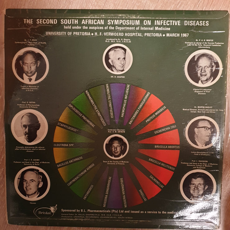 The Second Souith African Simposium on Infectious Diseases (Afrikaans) - University of Pretoria and HF Verwoed Hospital March 1967-  Vinyl LP Record - Opened  - Very-Good- Quality (VG-) - C-Plan Audio