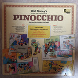 Walt Disney's Story And Songs From Pinocchio - Jiminy Cricket ‎– Vinyl LP Record - Opened  - Good Quality (G) - C-Plan Audio