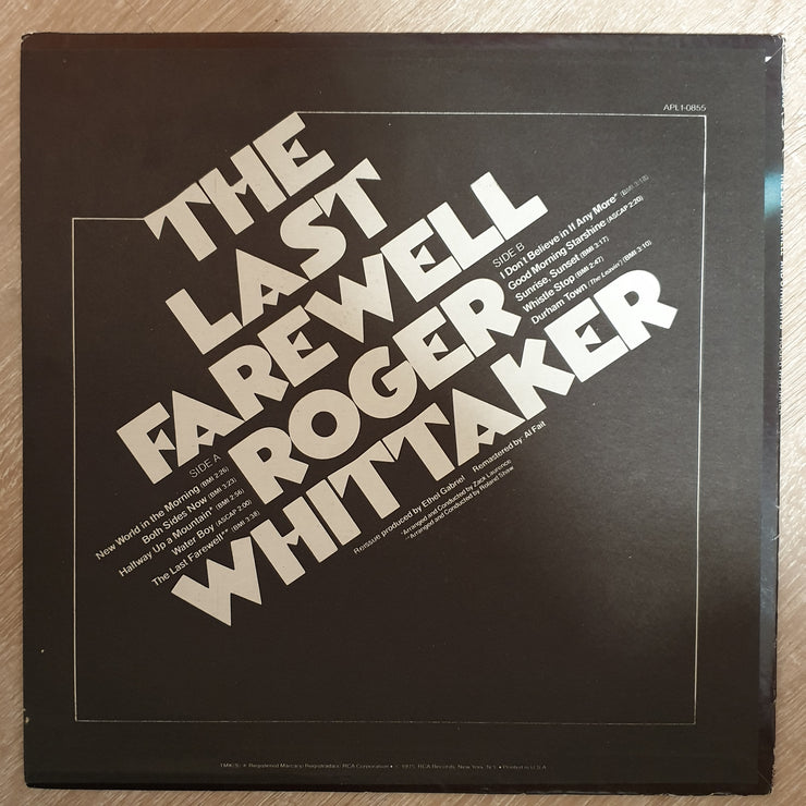 Roger Whittakker - The Last Farewell and Other Hits - Vinyl LP Record - Very-Good+ Quality (VG+) - C-Plan Audio