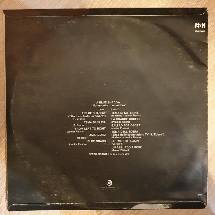 Berto Pisano E La Sua Orchestra ‎– A Blue Shadow "Ho Incontrato Un'Ombra" - Vinyl LP Record - Opened  - Very-Good+ Quality (VG+) - C-Plan Audio