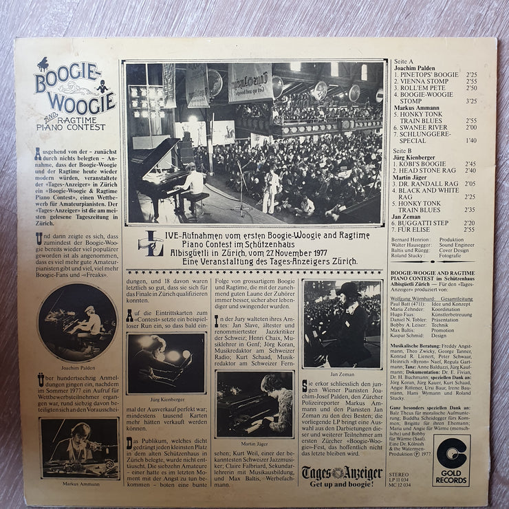Boogie Woogie And Ragtime Piano Contest - Vinyl LP Record - Opened  - Very-Good+ Quality (VG+) - C-Plan Audio