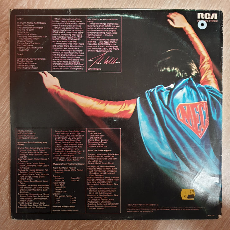 Meco ‎– Superman And Other Galactic Heroes -  Vinyl LP Record - Very-Good+ Quality (VG+) - C-Plan Audio
