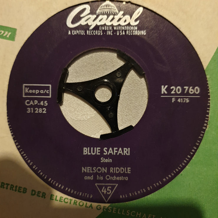 Nelson Riddle And His Orchestra ‎– De Guello (No Quarter) / Blue Safari - Vinyl 7" Record - Opened  - Very-Good Quality (VG) - C-Plan Audio