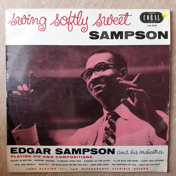 Edgar Sampson And His Orchestra ‎– Swing Softly Sweet Sampson - Vinyl LP Record - Opened  - Very-Good Quality (VG) - C-Plan Audio