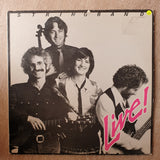 Stringband ‎– Live!  Vinyl LP Record - Very-Good+ Quality (VG+) - C-Plan Audio