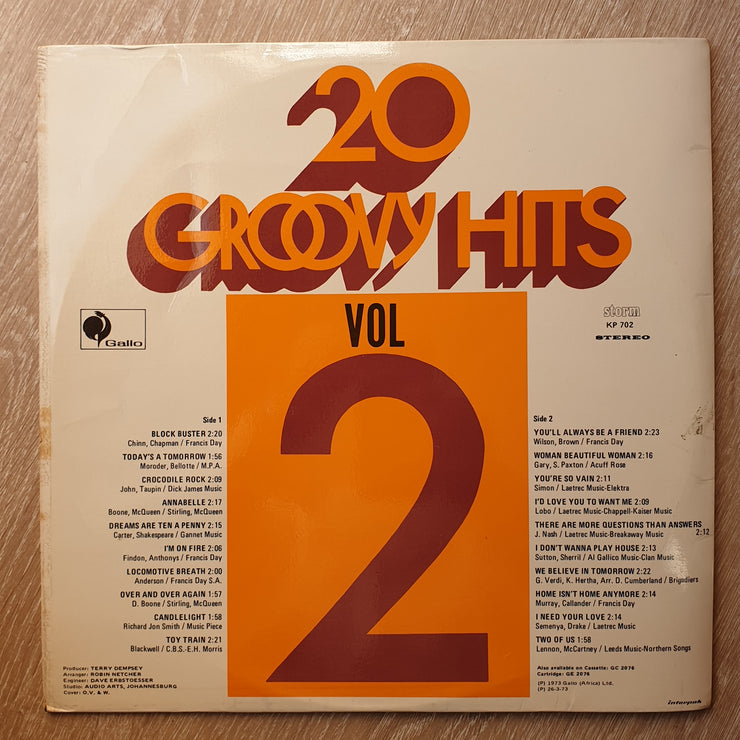 20 Groovy Hits - Vol 2 -  Vinyl LP Record - Very-Good+ Quality (VG+) - C-Plan Audio