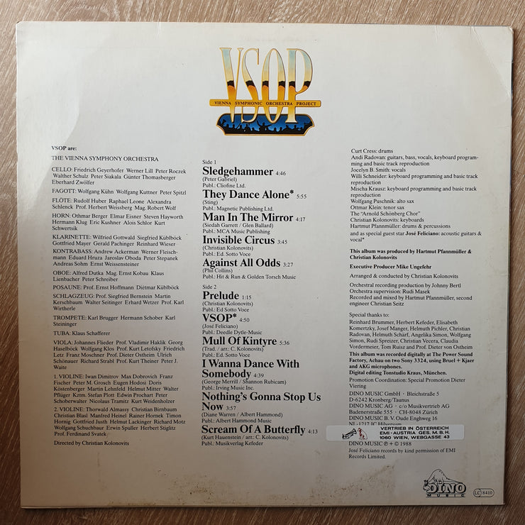 VSOP  - Vienna Symphonic Orchestra Project with  Jose Feliciano - Vinyl LP Record - Opened  - Very-Good+ Quality (VG+) - C-Plan Audio