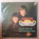 Carpenters ‎– Great Hits Of The Carpenters -  Vinyl LP Record - Opened  - Very-Good Quality (VG) - C-Plan Audio