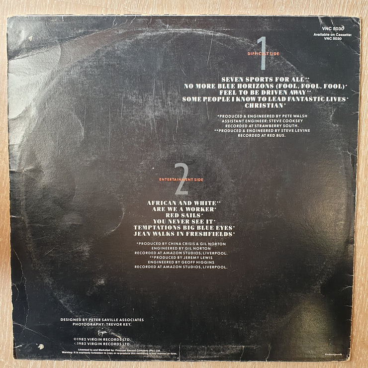 China Crisis ‎– Difficult Shapes & Passive Rhythms - Some People Think It's Fun To Entertain -  Vinyl LP Record - Opened  - Very-Good- Quality (VG-) - C-Plan Audio