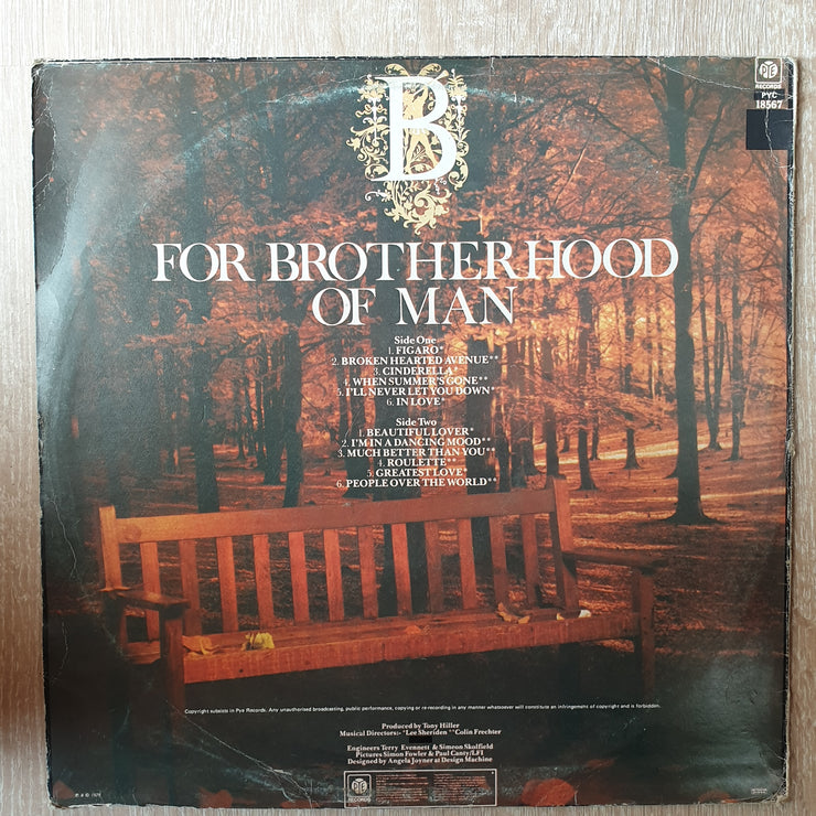 Brotherhood Of Man ‎– B For Brotherhood -  Vinyl LP Record - Opened  - Very-Good- Quality (VG-) - C-Plan Audio