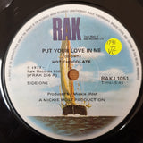 Hot Chocolate ‎– Put Your Love In Me  - Vinyl 7" Record - Very-Good- Quality (VG-) - C-Plan Audio